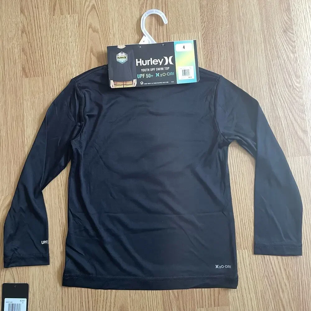Black Hurley swim top